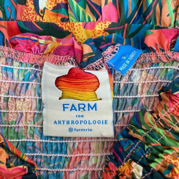 Anthropologie Farm Rio Island Cover-Up Midi Dress in Tropical Jungle Size Small - Picture 9 of 10